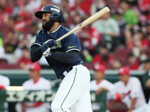 サンタナ選手が追加点となるタイムリー