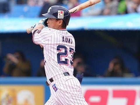 青木選手がマルチ安打の活躍