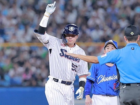 村上選手が2安打2打点の活躍