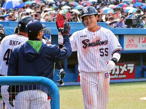 村上選手が2試合連発となるホームラン