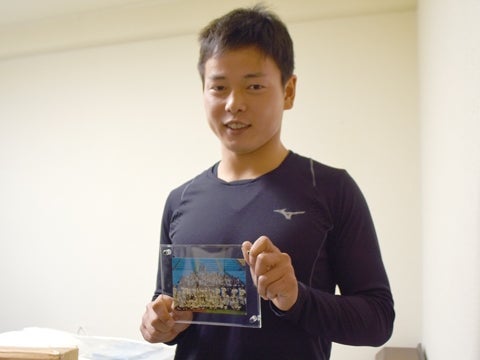 山崎選手が入寮！