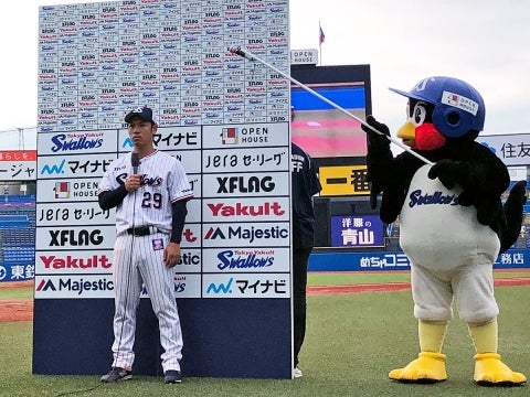 ヒーローインタビューもソーシャルディスタンス