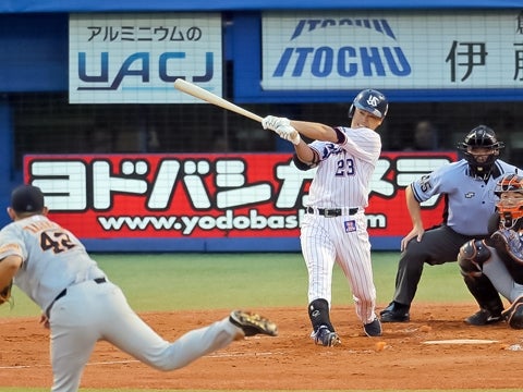 青木選手が一軍復帰戦でマルチ安打