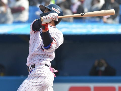 塩見選手が1号ソロ含む、2安打2打点の活躍！