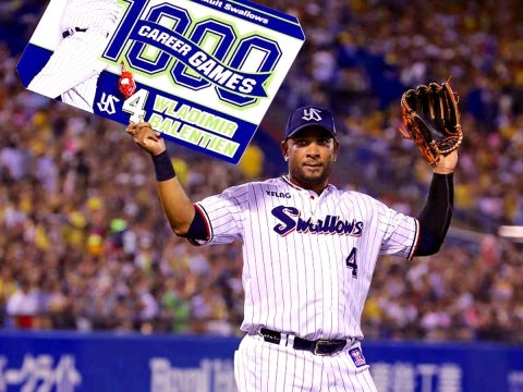 バレンティン選手がNPB通算1,000試合出場達成