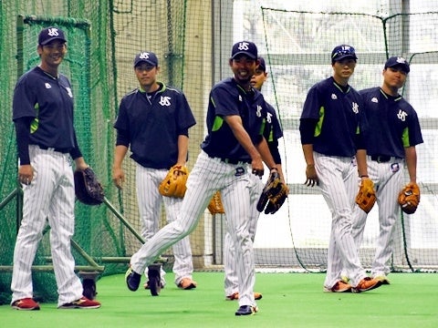 室内練習場にて