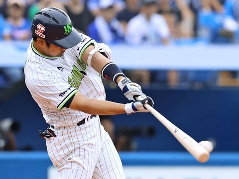 代打で初球を二塁打