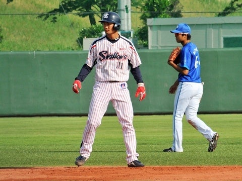 中島投手が代走