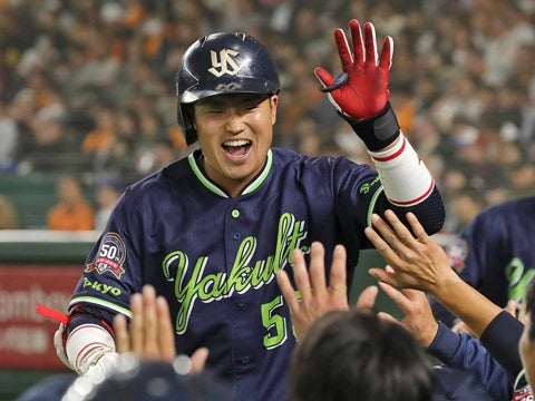 村上選手が一時同点の2ラン