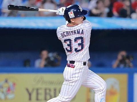 内山選手が今季初打点となるタイムリー