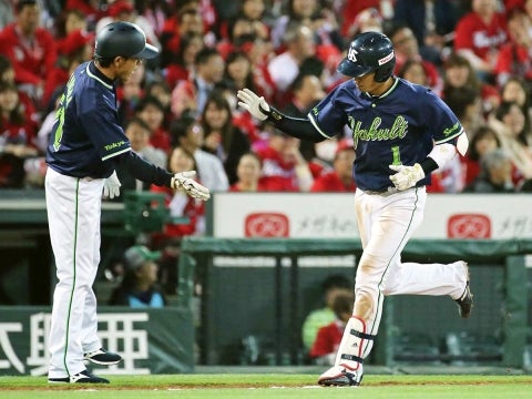 山田選手が2試合連続となる4号ソロ