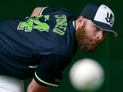 サイスニード投手がキャンプ初のブルペン入り