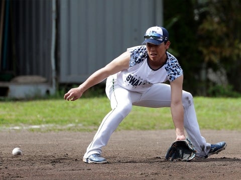 特守を行う武岡選手