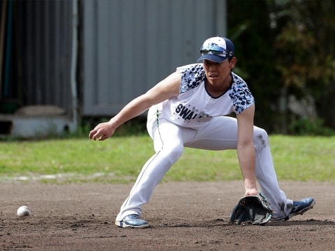 特守を行う武岡選手