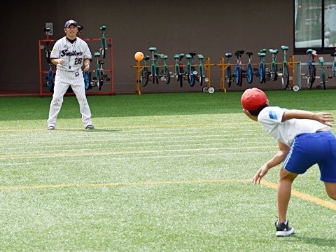 一緒にキャッチボール