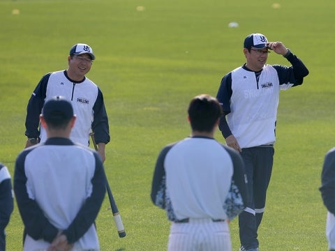 選手たちにエール