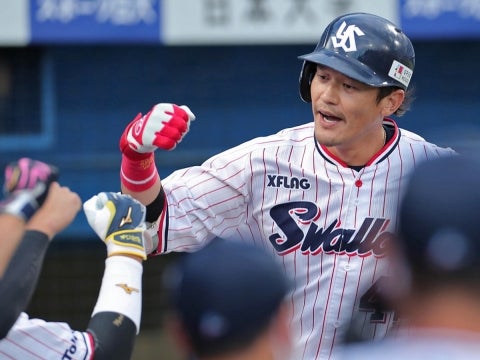 坂口選手が先頭打者ホームラン