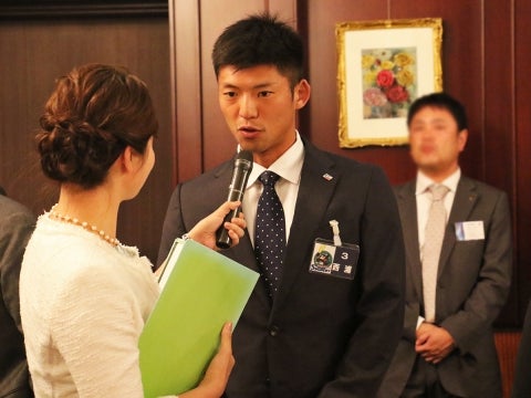 選手へのインタビュー