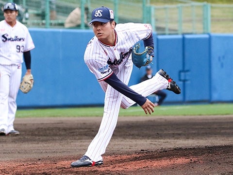 竹山投手が2回無安打無失点のパーフェクトピッチング！