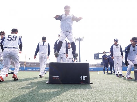 精力的にトレーニング