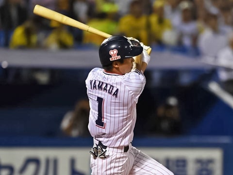 山田選手が勝ち越し33号2ラン