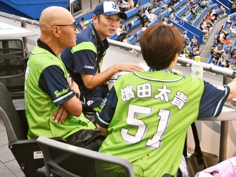 河端氏、徳山氏と試合観戦