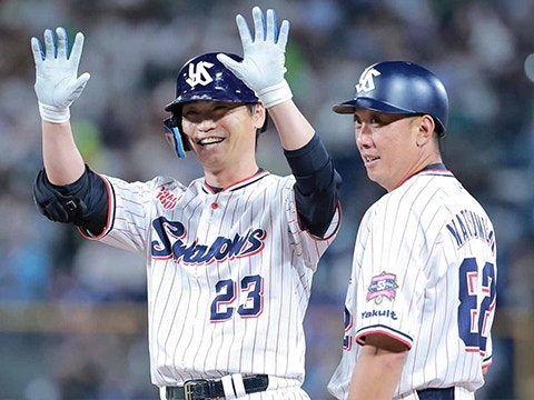 青木選手が3試合連続安打