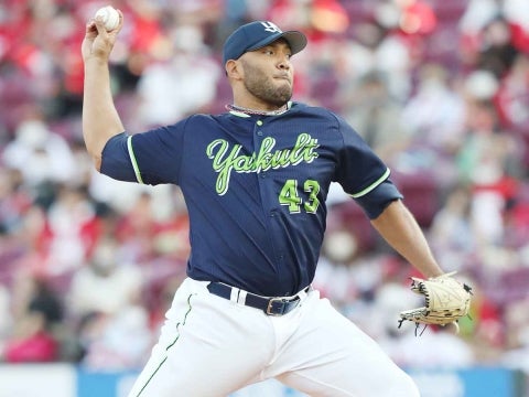 スアレス投手が来日初セーブ！