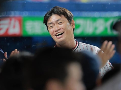 青木選手が代打で安打