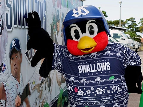 つば九郎もキャンプイン！