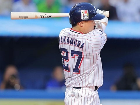 中村選手が2本のタイムリーを放つ