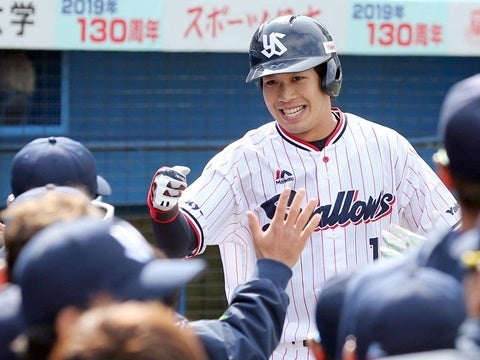 今季1号は一時逆転2ラン