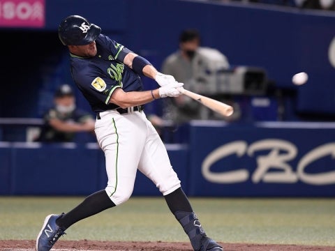 キブレハン選手がタイムリー二塁打を放つ！