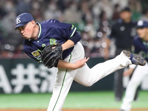 大西投手が三者凡退に仕留める好リリーフ