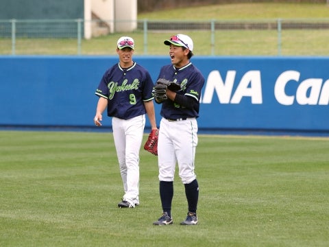 外野陣の守備練習