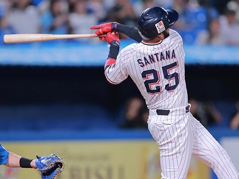 サンタナ選手が8号ソロ含む3安打1打点の活躍
