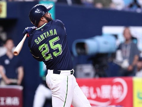 サンタナ選手がタイムリー含む2安打2打点の活躍
