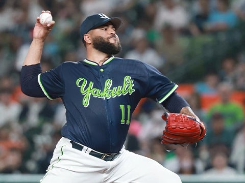 アビラ投手が7回2安打1失点の好投で来日初勝利！