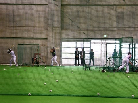 練習試合は雨天中止…室内練習に変更