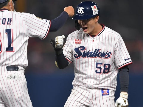 長岡選手がタイムリー！