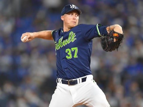 守護神・マクガフ投手が試合を締めくくる！