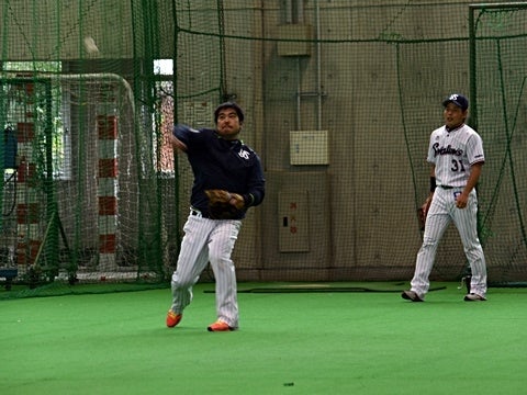 守備練習を再開