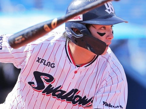 3回、タイムリーを放つ吉田大成選手　　　